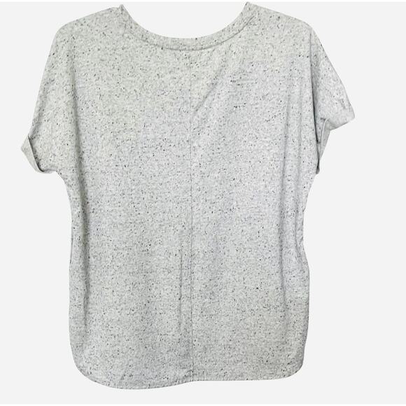 ALFANI DOLMAN CAP SLV PULL-OVER ROUND NECK TOP, WOMENS, XL, GREY WITH FLECKS - Picture 5 of 12